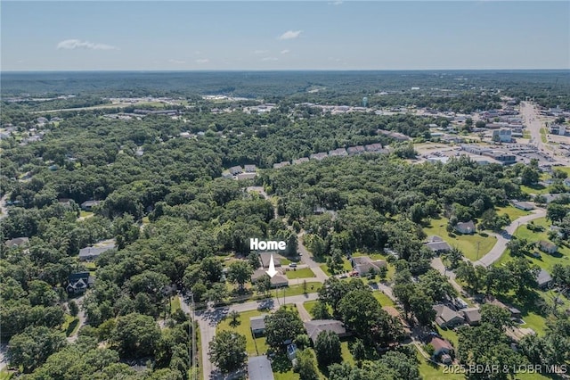 9 Hidden Creek Ct, Camdenton, MO 65020 - aerial overview of property's location with a heavily wooded area