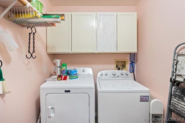 250 De Young Dr, Climax Springs, MO 65324 - laundry room featuring washing machine and clothes dryer and cabinet space