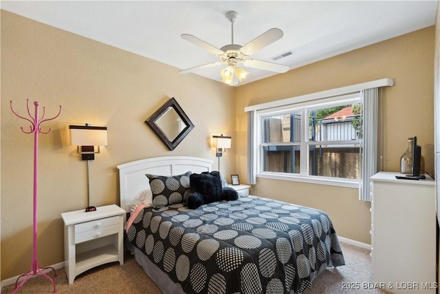 72 Palisades Lake View Dr Unit 2B, Lake Ozark, MO 65049 - carpeted bedroom featuring baseboards and a ceiling fan
