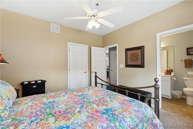 72 Palisades Lake View Dr Unit 2B, Lake Ozark, MO 65049 - bedroom with ensuite bathroom and ceiling fan