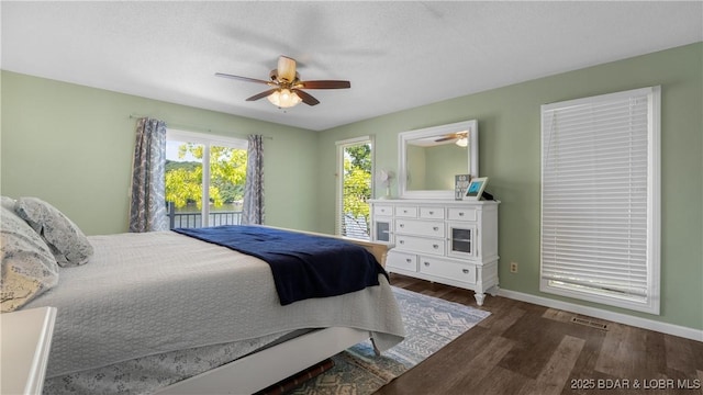 150 Trigger Rd, Linn Creek, MO 65052 - bedroom featuring wood finished floors and ceiling fan
