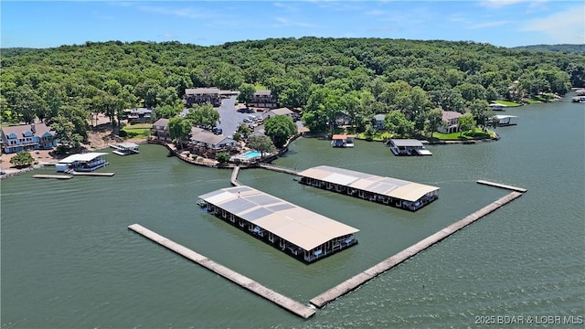 6620 Weston Point Dr Unit F4, Osage Beach, MO 65065 - bird's eye view of a heavily wooded area and a nearby body of water