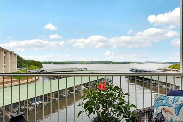 18132 Millstone Cove Rd Unit 334, Gravois Mills, MO 65037 - balcony featuring a water view