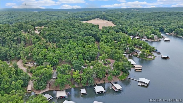 333 Crane Cove Rd, Sunrise Beach, MO 65079 - bird's eye view of a heavily wooded area
