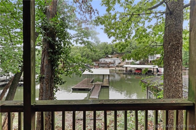 333 Crane Cove Rd, Sunrise Beach, MO 65079 - dock area featuring a water view