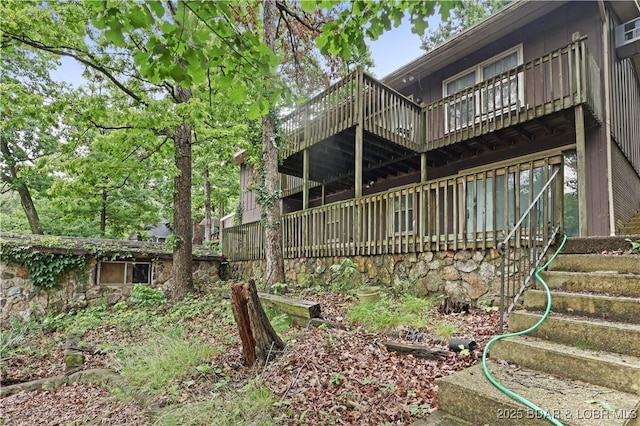 333 Crane Cove Rd, Sunrise Beach, MO 65079 - rear view of property with stairs