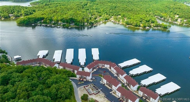 686 Clearwater Dr Unit 2C, Camdenton, MO 65020 - drone / aerial view of a heavily wooded area and a nearby body of water