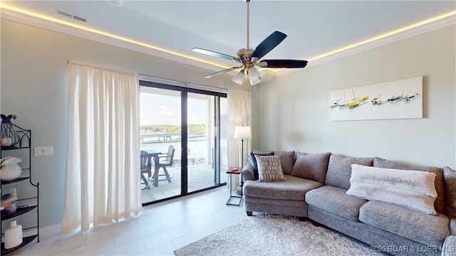 1065 Topsider Ln Unit 505, Osage Beach, MO 65065 - living area featuring ceiling fan