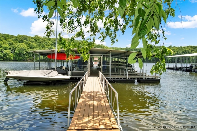 712 Passover Rd, Osage Beach, MO 65065 - dock area featuring a water view and boat lift