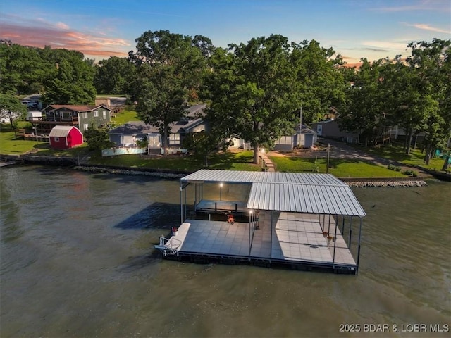 948 Cable Point Dr, Climax Springs, MO 65324 - dock featuring a water view and boat lift