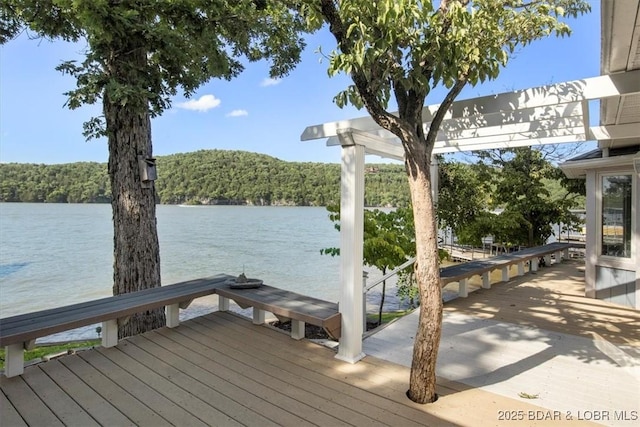 948 Cable Point Dr, Climax Springs, MO 65324 - dock featuring a water view and a wooded view