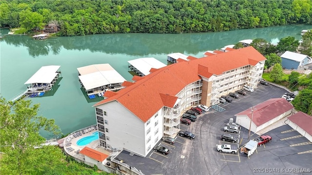 562 Hyd A Way Rd Unit 3F, Camdenton, MO 65020 - aerial view of a nearby body of water and a heavily wooded area