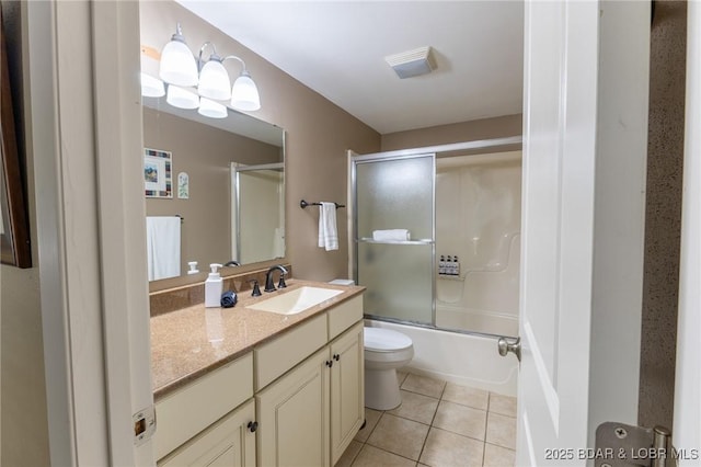 415 Staniel Cay Dr, Osage Beach, MO 65065 - bathroom with vanity, tile patterned flooring, and combined bath / shower with glass door