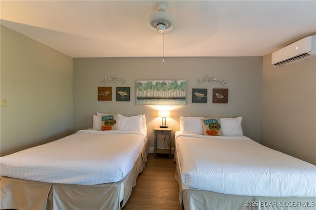 415 Staniel Cay Dr, Osage Beach, MO 65065 - bedroom featuring a wall unit AC and wood finished floors