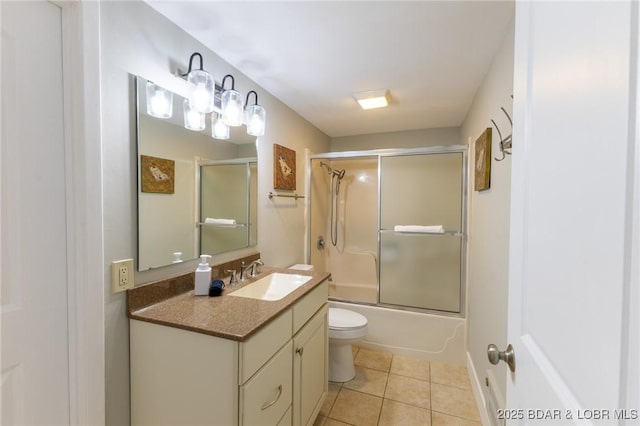 415 Staniel Cay Dr, Osage Beach, MO 65065 - bathroom with vanity, tile patterned flooring, and shower / bath combination with glass door