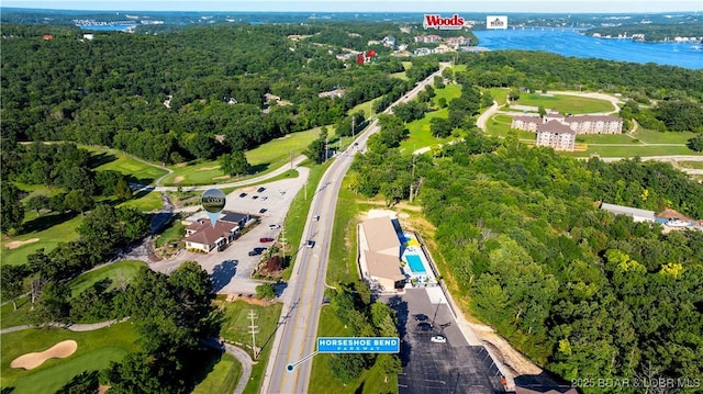 146 Tree Top Dr Unit 8, Four Seasons, MO 65049 - aerial view of property and surrounding area featuring a nearby body of water and a golf course