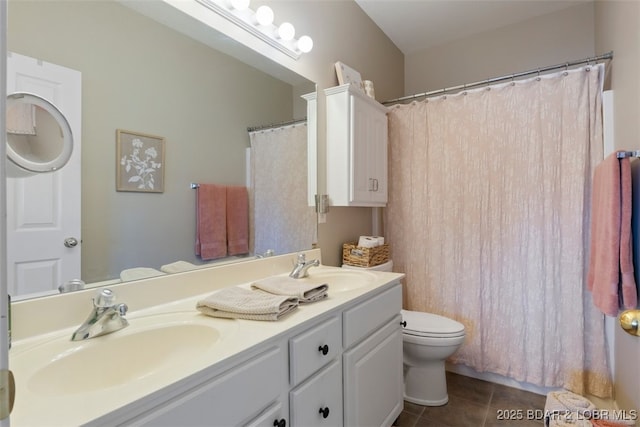 464 Cedar Heights Dr Unit 3G, Camdenton, MO 65020 - full bath featuring double vanity, tile patterned flooring, and a shower with shower curtain