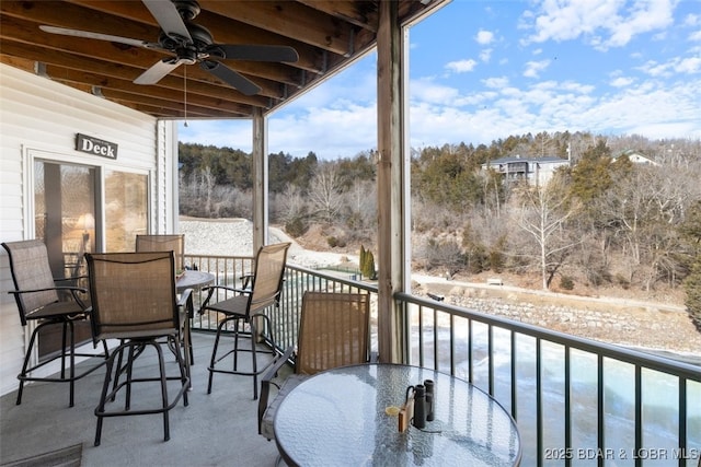 464 Cedar Heights Dr Unit 3G, Camdenton, MO 65020 - balcony featuring outdoor dining space and ceiling fan