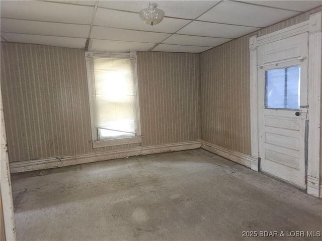 412 Maple St, Eldon, MO 65026 - unfurnished room featuring a drop ceiling and plenty of natural light