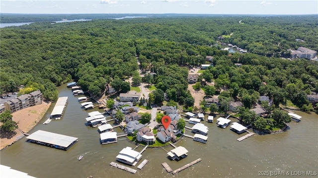 2268 Breezy Acres Rd, Osage Beach, MO 65065 - aerial view of a forest and a large body of water