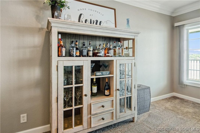 68 Lighthouse Rd Unit 906, Lake Ozark, MO 65049 - indoor dry bar with ornamental molding and carpet floors