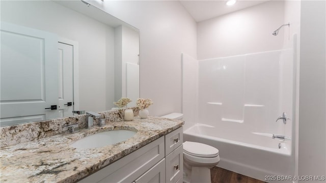 104 Sierra Bay Dr Unit 1B, Camdenton, MO 65020 - bathroom with vanity, wood finished floors, and  shower combination
