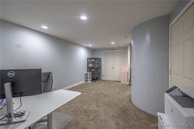 278 Panoramic Dr, Camdenton, MO 65020 - office area featuring carpet flooring and recessed lighting