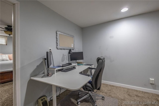 278 Panoramic Dr, Camdenton, MO 65020 - office area featuring carpet flooring and recessed lighting