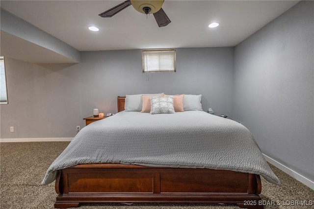278 Panoramic Dr, Camdenton, MO 65020 - carpeted bedroom featuring a ceiling fan and recessed lighting