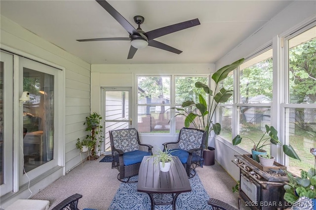 278 Panoramic Dr, Camdenton, MO 65020 - sunroom / solarium featuring a ceiling fan