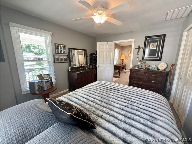 435 Main St, Newburg, MO 65550 - bedroom featuring a ceiling fan and light colored carpet