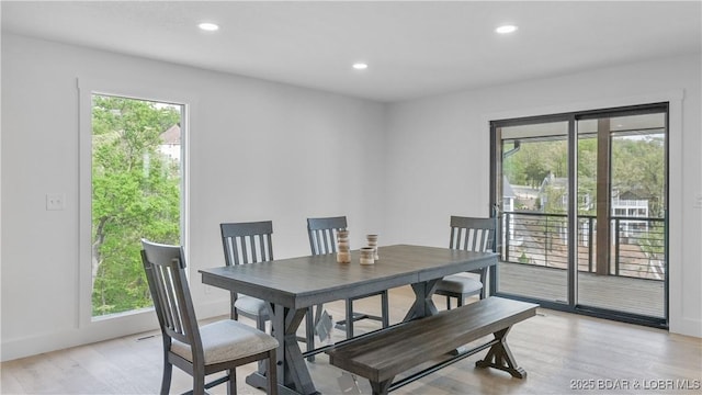 4452 Hamrock Ln, Osage Beach, MO 65065 - dining room featuring recessed lighting and light wood-type flooring