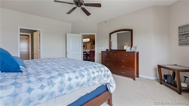 4499 Ski Dr Unit 346, Osage Beach, MO 65065 - bedroom with light colored carpet and ceiling fan