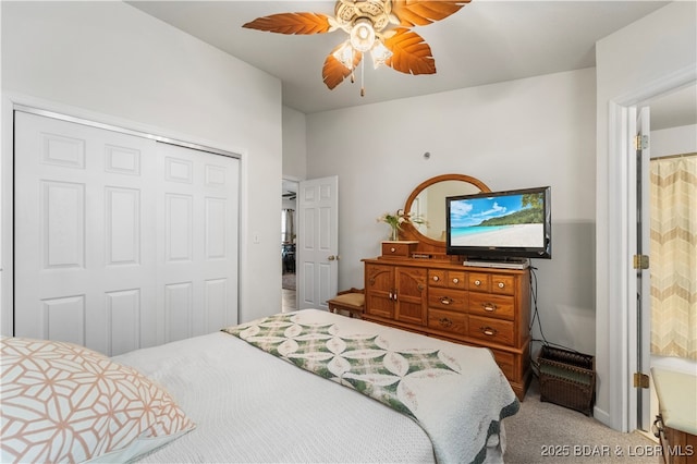 40 Lighthouse Rd Unit 2-301, Lake Ozark, MO 65049 - carpeted bedroom featuring a closet and a ceiling fan