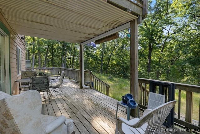 32655 Challenge Dr, Lincoln, MO 65338 - wooden terrace featuring outdoor dining space