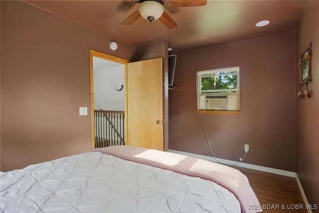 32655 Challenge Dr, Lincoln, MO 65338 - bedroom with wood finished floors and ceiling fan