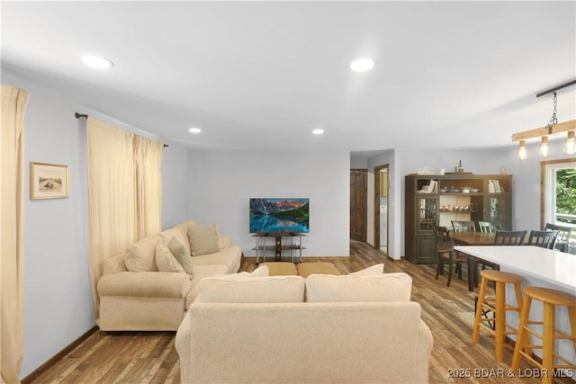 5109 Aqua Dr, Osage Beach, MO 65065 - living room with recessed lighting and wood finished floors