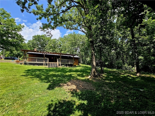 238 Foote Lane Rd, Eldon, MO 65026 - view of grassy yard featuring a view of trees