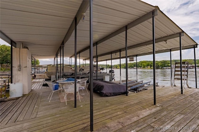 57 Ke Jo Point Rd, Gravois Mills, MO 65037 - dock featuring a water view and boat lift