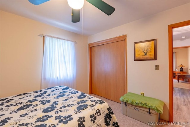 57 Ke Jo Point Rd, Gravois Mills, MO 65037 - bedroom with a closet and a ceiling fan
