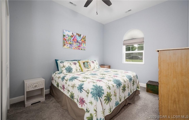 432 Cornett Branch Rd, Four Seasons, MO 65049 - bedroom with carpet floors and a ceiling fan