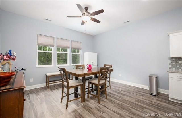 432 Cornett Branch Rd, Four Seasons, MO 65049 - dining area featuring wood finished floors and ceiling fan