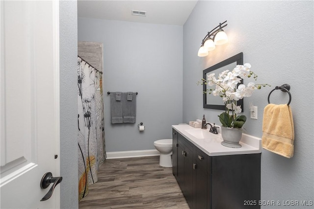 432 Cornett Branch Rd, Four Seasons, MO 65049 - full bathroom featuring vanity, wood finished floors, and a shower with shower curtain
