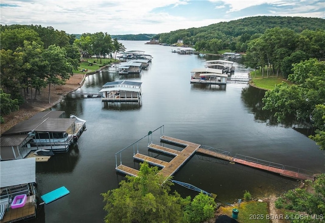 432 Cornett Branch Rd, Four Seasons, MO 65049 - drone / aerial view of a nearby body of water and a heavily wooded area