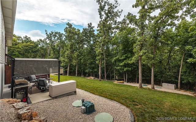 432 Cornett Branch Rd, Four Seasons, MO 65049 - view of grassy yard featuring a patio area