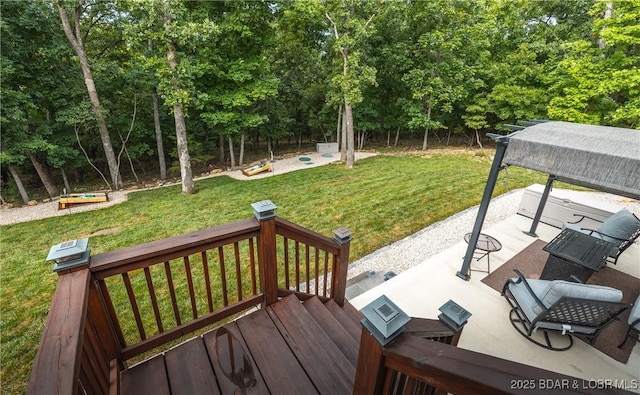 432 Cornett Branch Rd, Four Seasons, MO 65049 - wooden deck featuring a patio