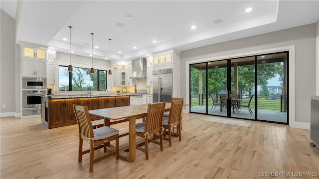 1254 Darwin Dr, Osage Beach, MO 65065 - dining room featuring light wood-style flooring and recessed lighting