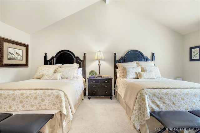 541 Elbow Cay Dr, Osage Beach, MO 65065 - bedroom featuring vaulted ceiling and light colored carpet