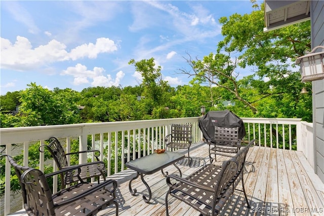 541 Elbow Cay Dr, Osage Beach, MO 65065 - wooden terrace featuring grilling area