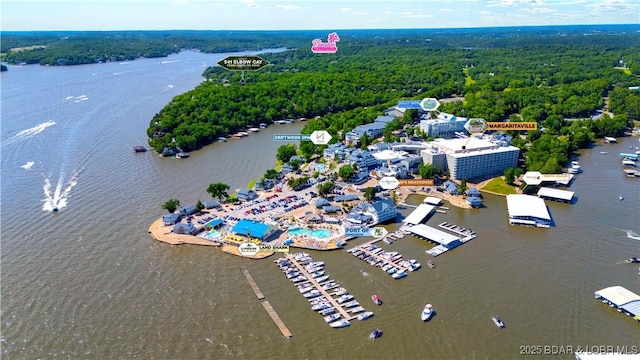541 Elbow Cay Dr, Osage Beach, MO 65065 - aerial view of a large body of water